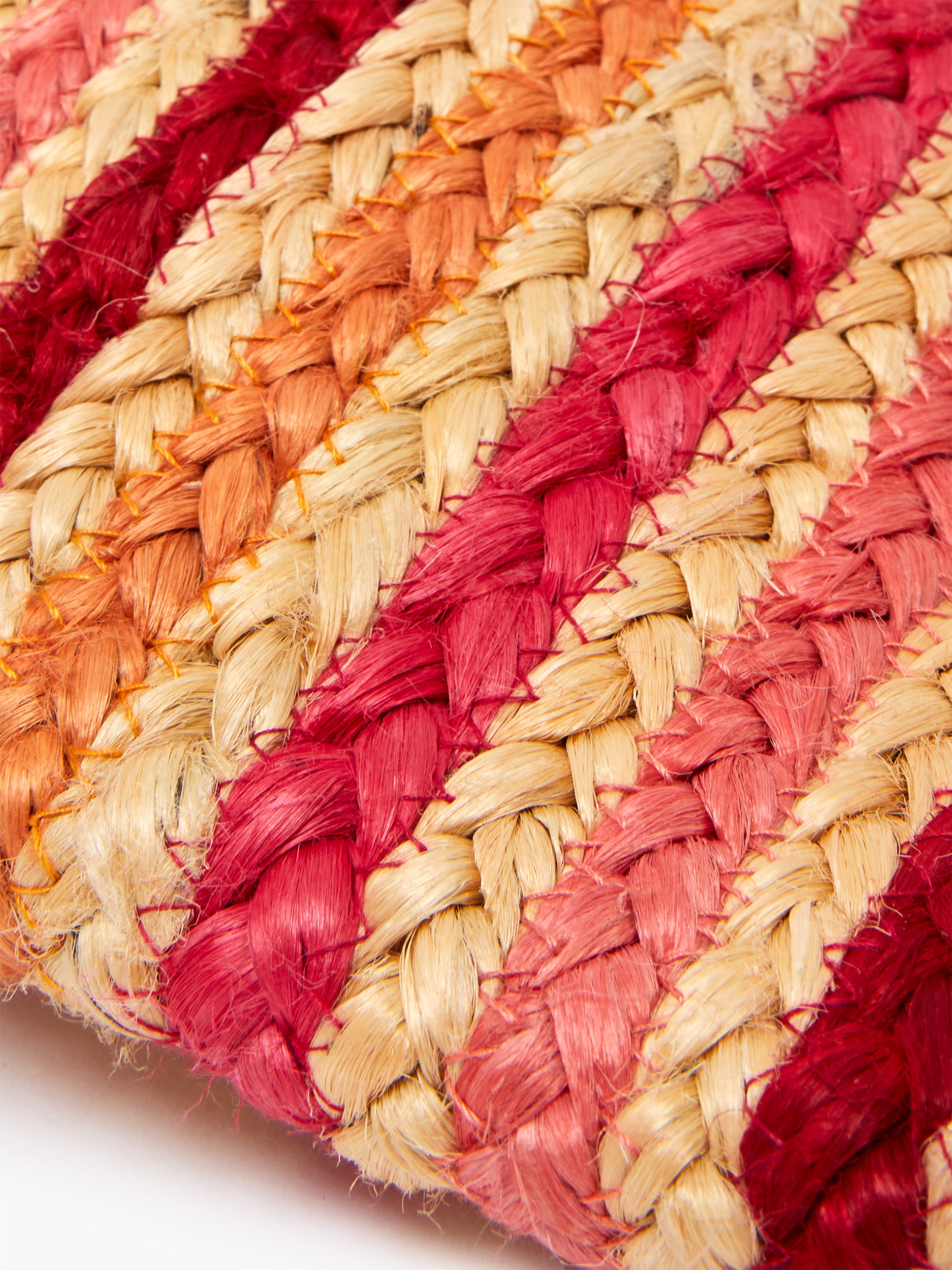 Raffia Stripes Beach Bag