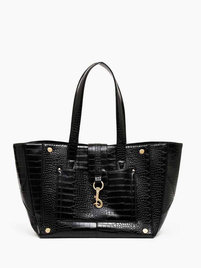 Origami Croc Tote Bag Black | French Connection UK