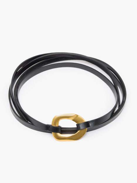 Ornate Buckle Skinny Tie Belt