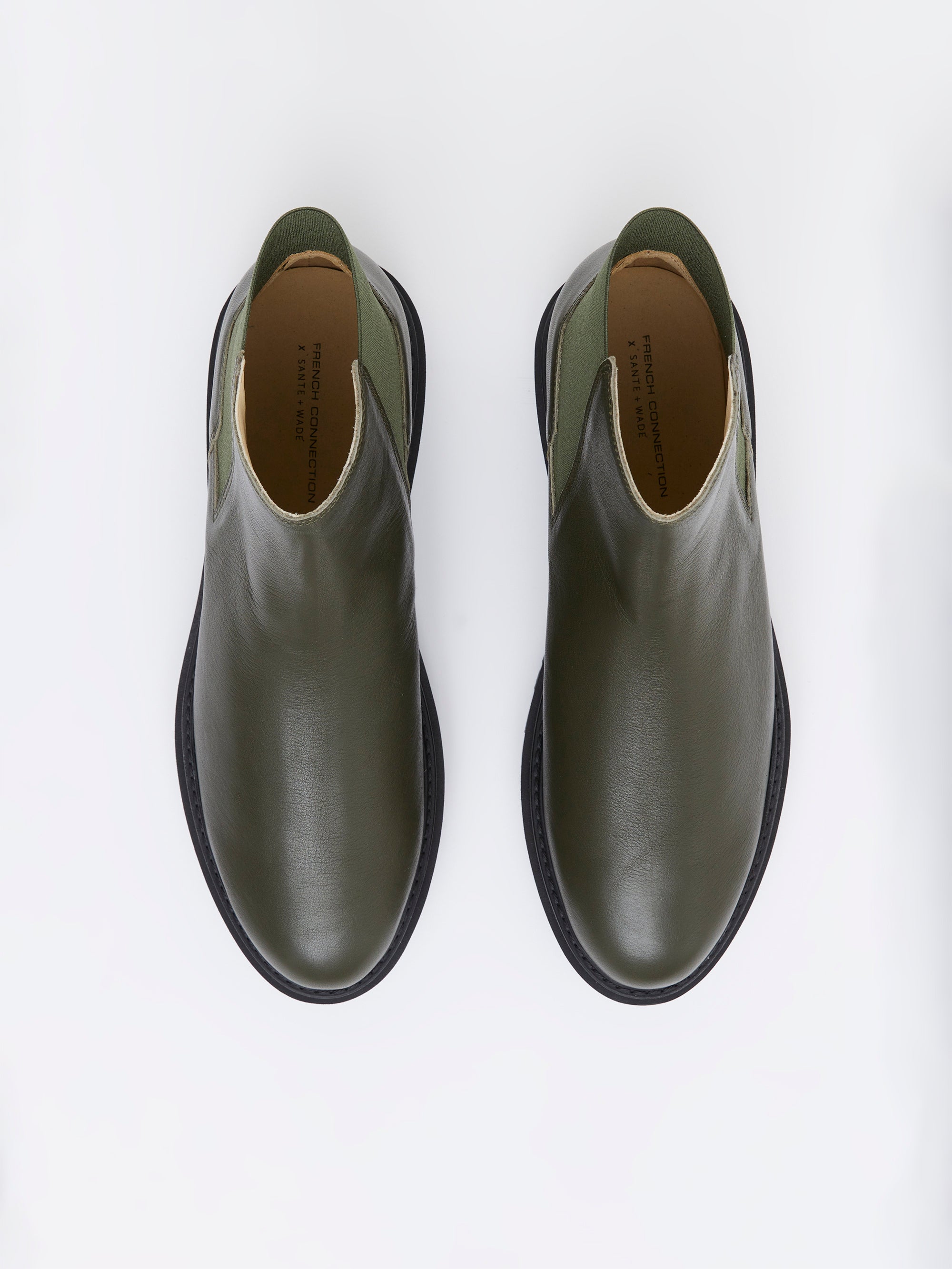 Olana Chelsea Boots Olive Green | French Connection UK