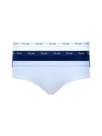 FCUK 3 Pack Ribbed Briefs