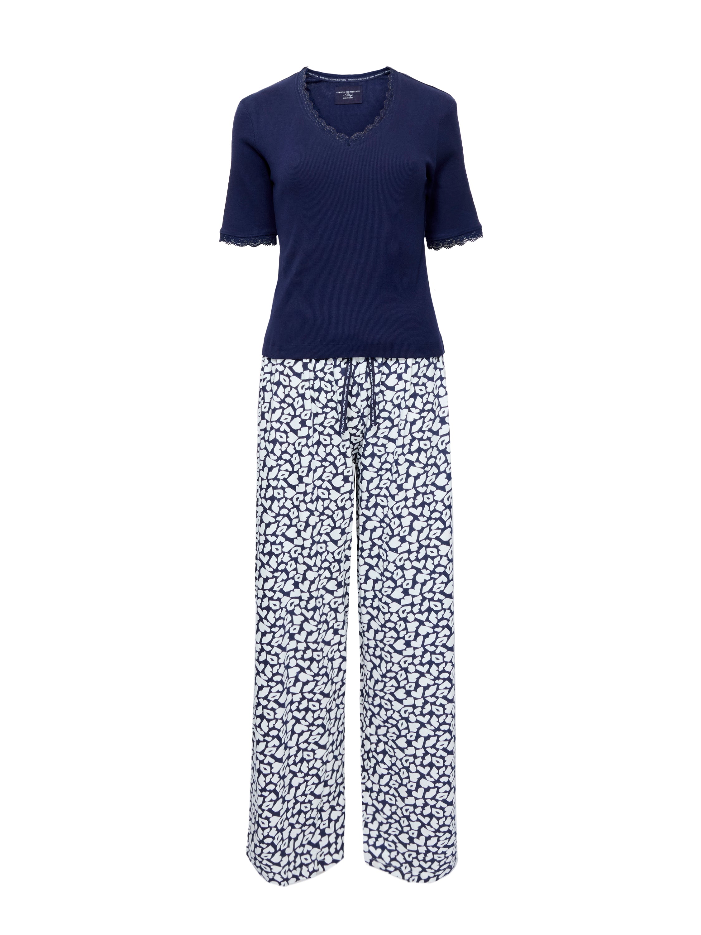 Lace V Heart Pyjamas