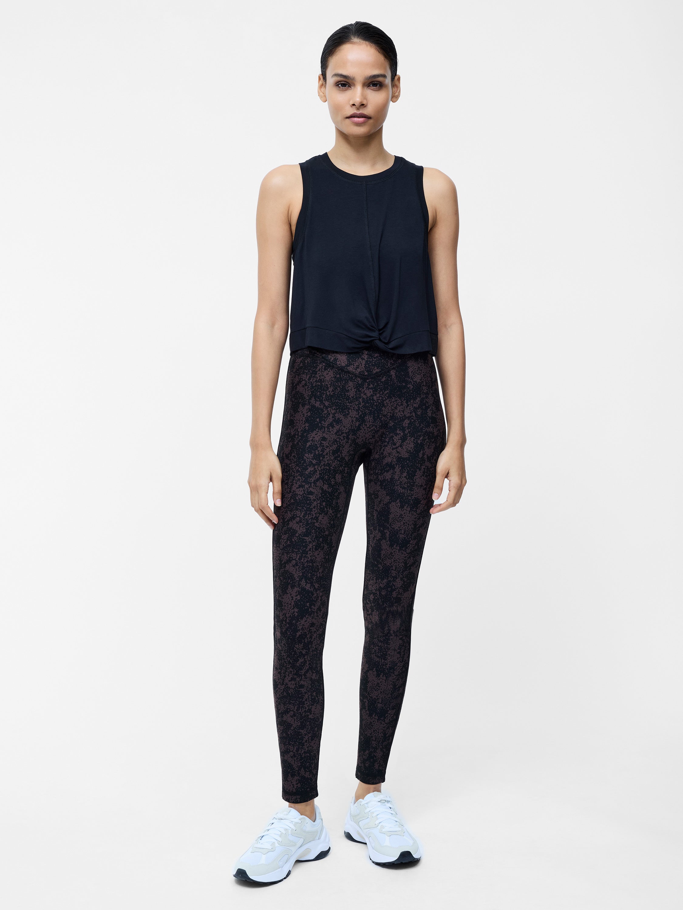 Black Jersey Knot Vest Top