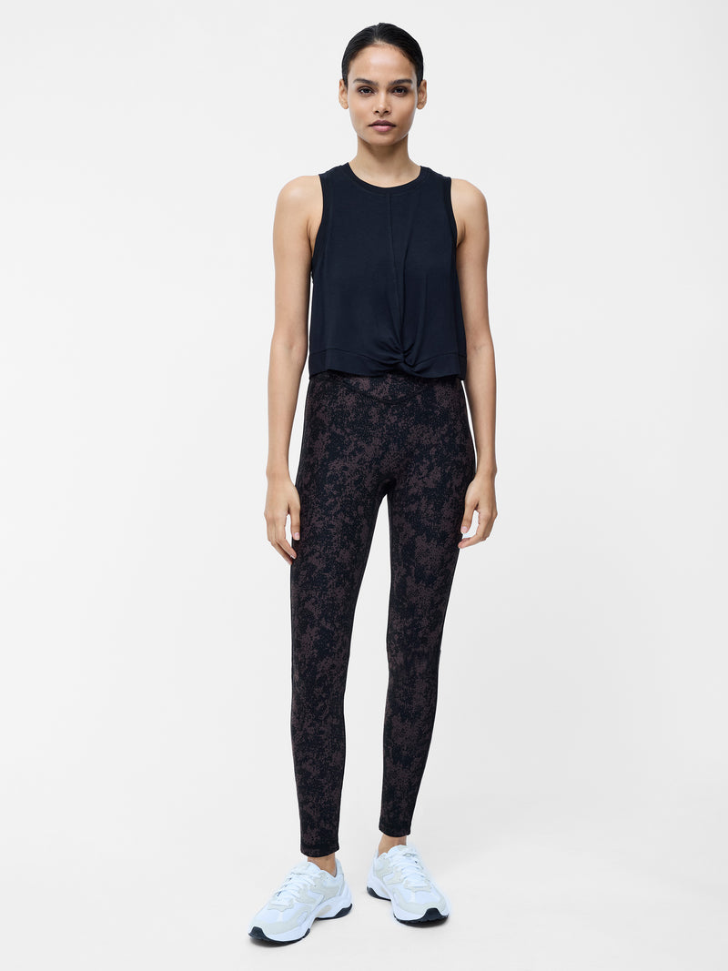 Black Jersey Knot Vest Top