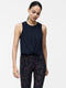 Black Jersey Knot Vest Top