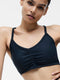 Black Yoga Ruched Sports Bra