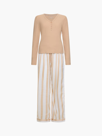 Wide Leg Striped Loungewear Set