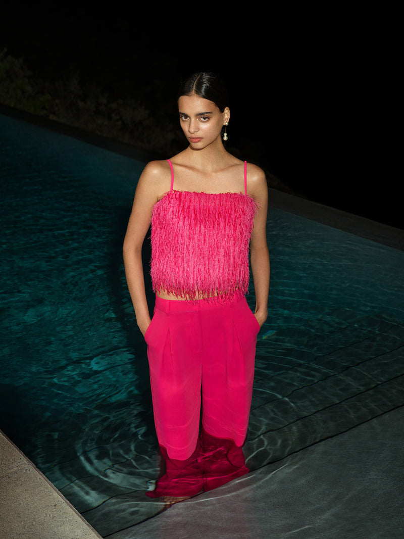 Sonia Textured Strappy Crop Top