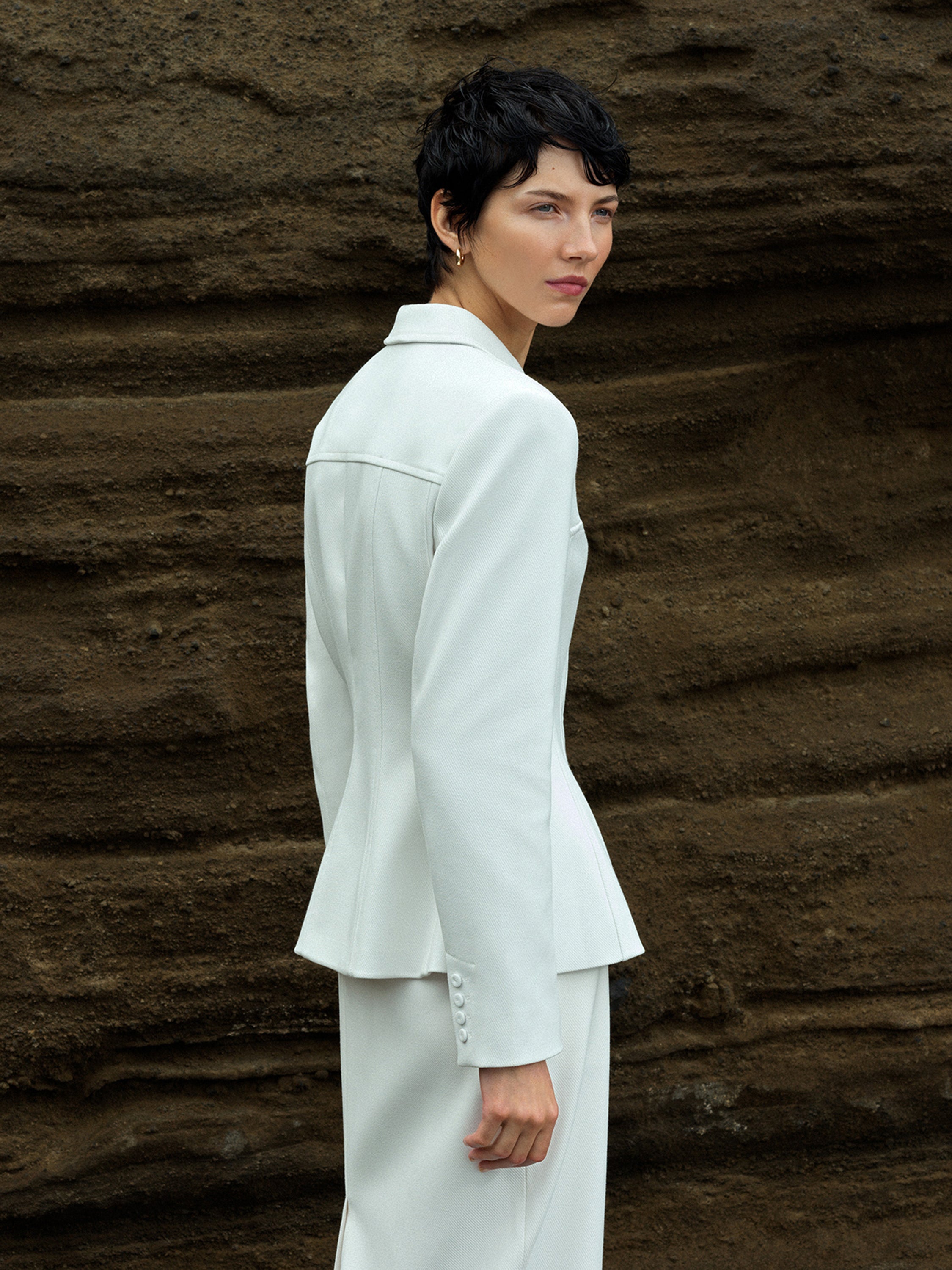 Cannes Twill Fitted Blazer