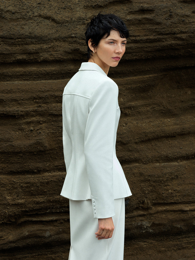 Cannes Twill Fitted Blazer