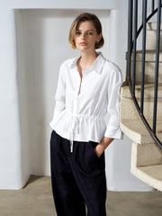 Era Poplin Collared Top