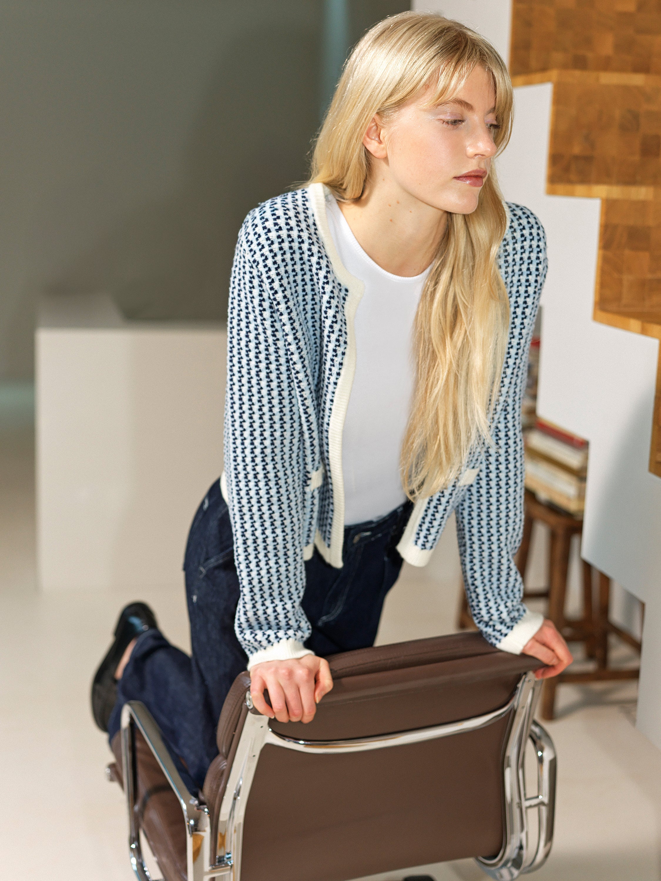 Noar Textured Knit Cardigan