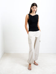 Saira Neutral Utility Cargo Trousers