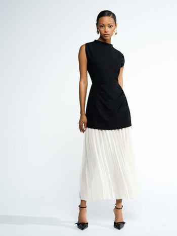 Zion Pleated Skirt Dress