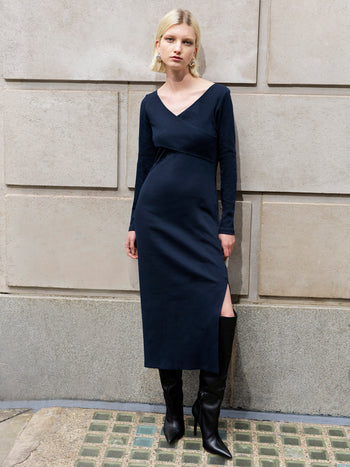 Rassia Rib Crossover Dress