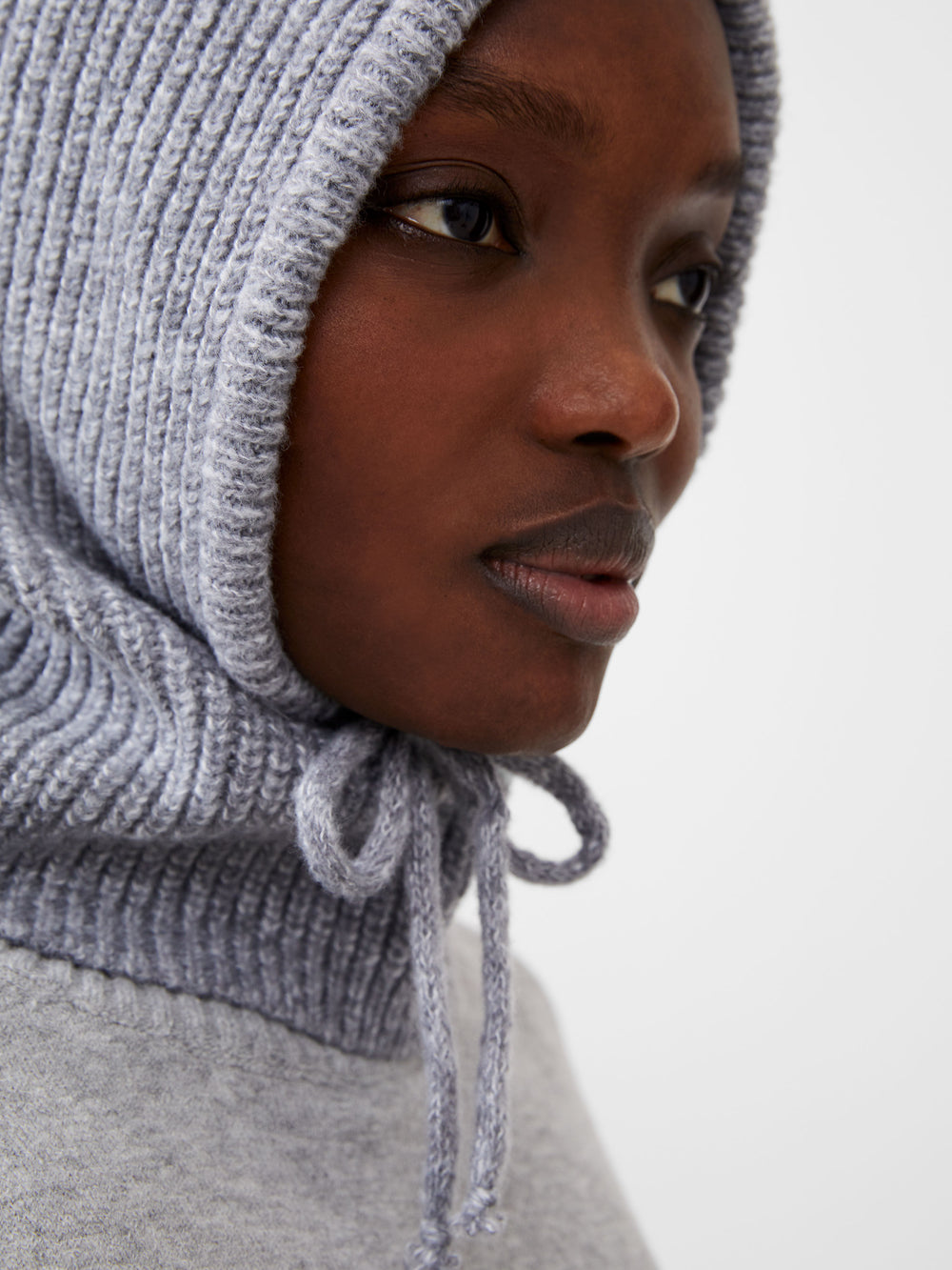 Balaclava Snood Grey Melange French Connection UK