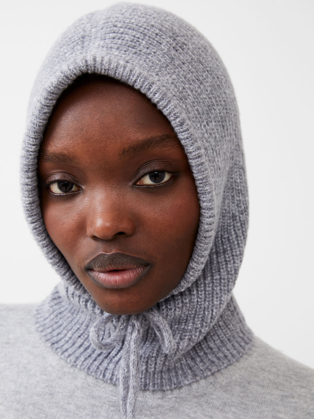 Balaclava Snood Grey Melange French Connection UK