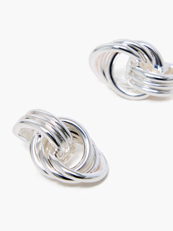 Triple Row Knot Earrings