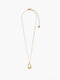 Molten Gold Oval Pendant Necklace