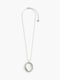 Silver Hammered Halo Pendant Necklace