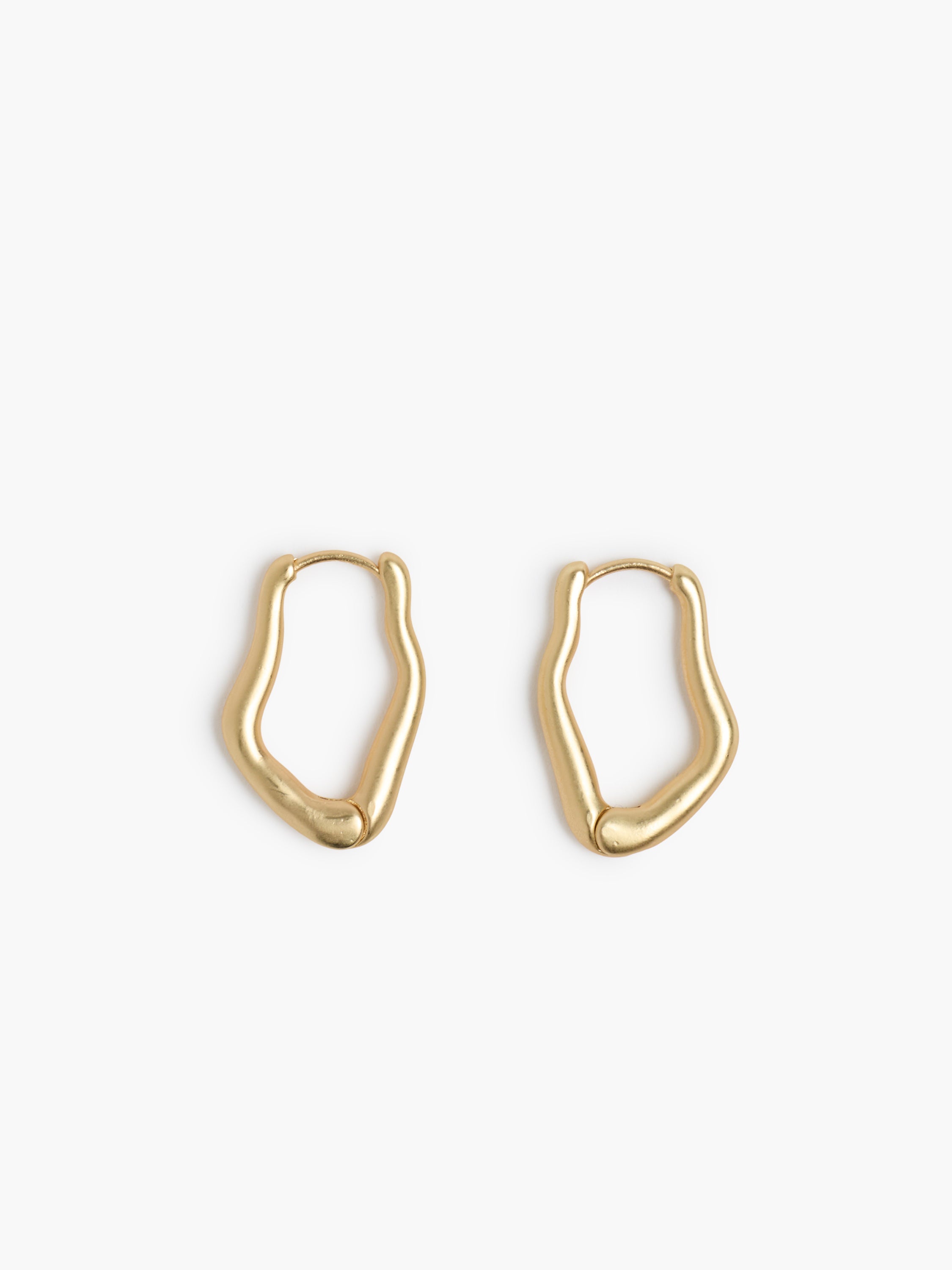 Gold Irregular Hoop Earrings