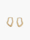 Gold Irregular Hoop Earrings