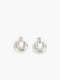 Silver Doorknob Drop Earrings