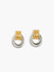 Two Tone Knot Drop Earrings