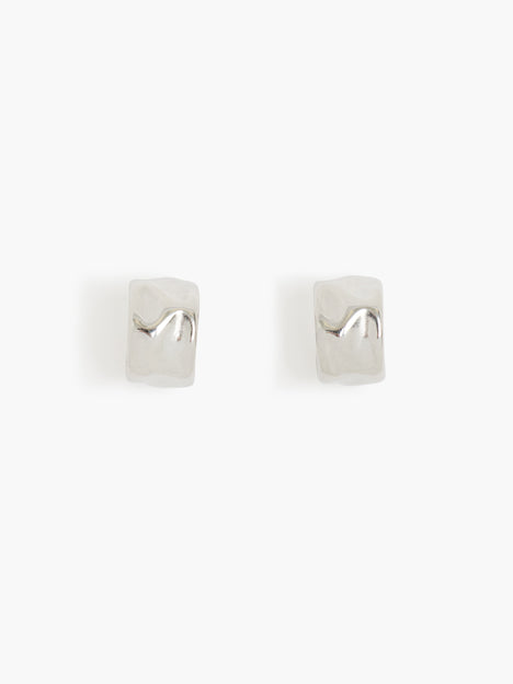 Silver Chunky Hoop Earrings