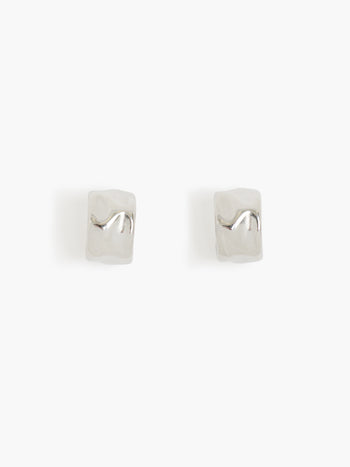 Silver Chunky Hoop Earrings