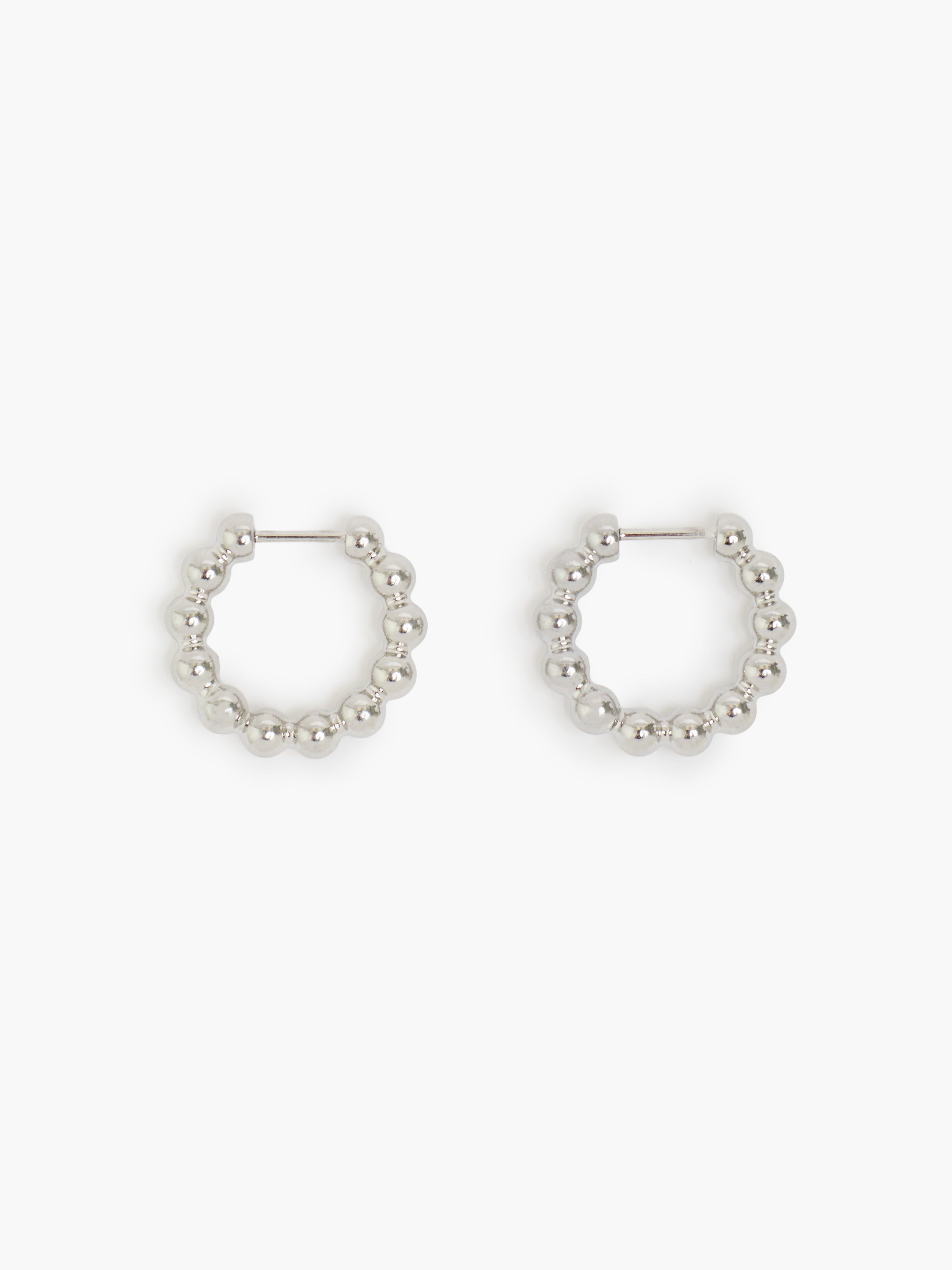 Silver Bubble Hoop Earrings