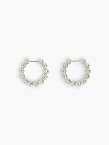 Silver Bubble Hoop Earrings