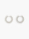 Silver Bubble Hoop Earrings