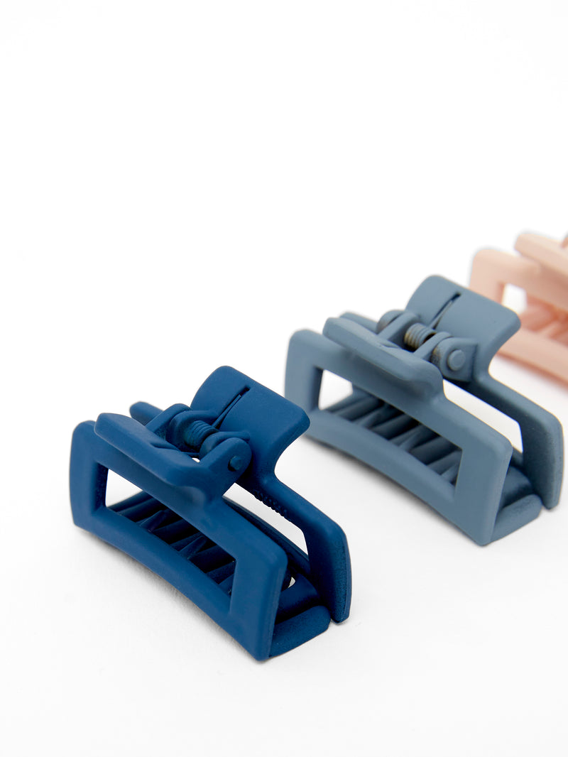 Mini Matte Claw Hair Clips (Pack of 3)