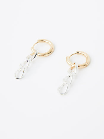 Huggie Chain Link Earrings