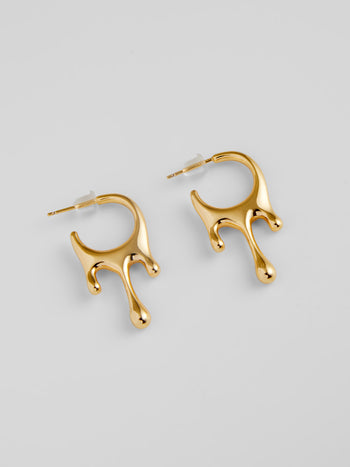 Melting Metal Hoop Earrings