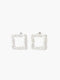 Square Scrunch Metal Mini Stud Earrings