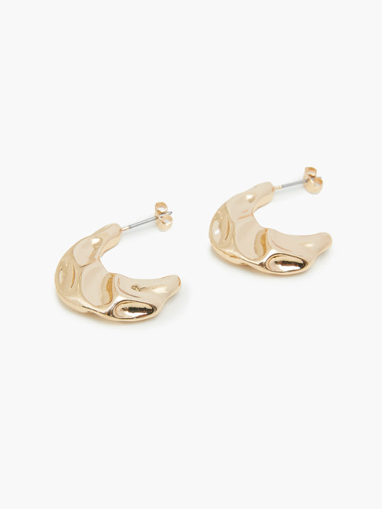 Molten Half Hoop Earrings