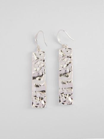 Molten Rectangular Drop Earrings