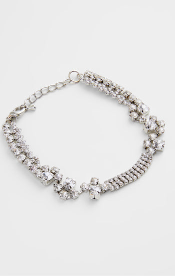 Mixed Pattern Diamante Bracelet