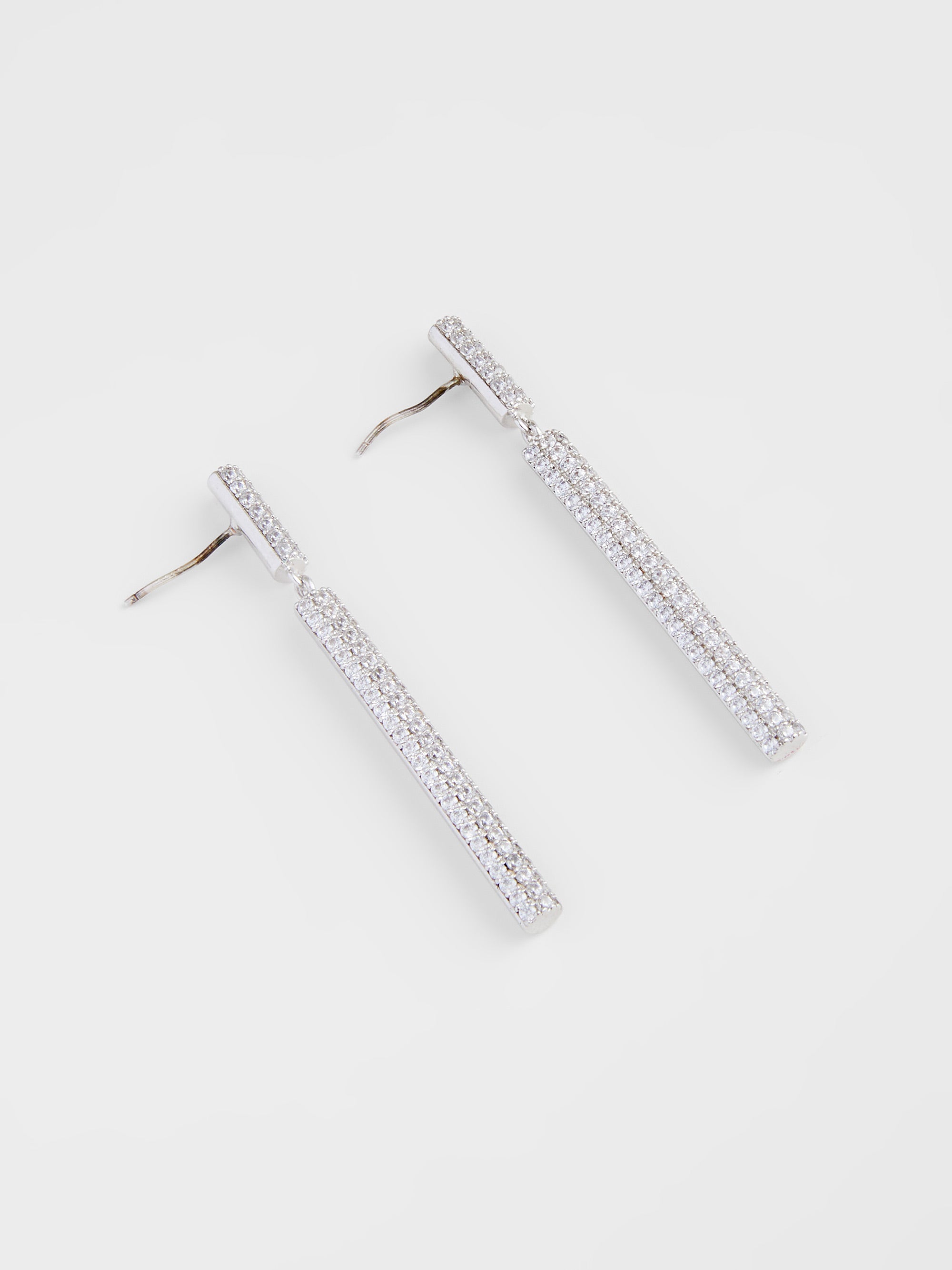 Diamante Elongated Drop Earrings