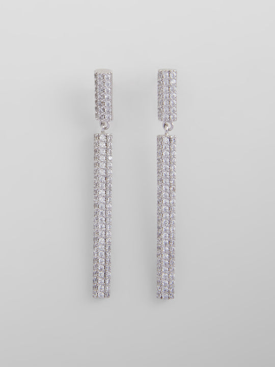 Diamante Elongated Drop Earrings