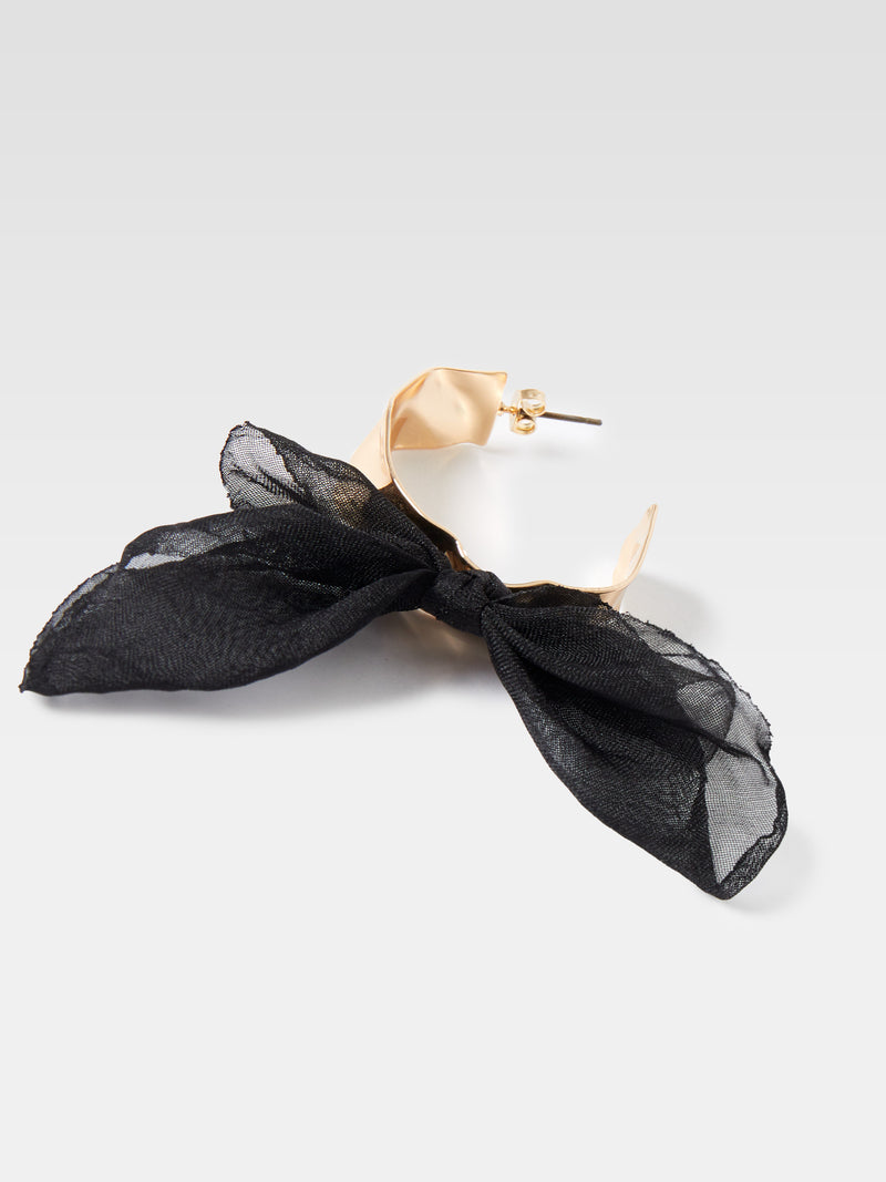 Bow Hoop Earrings