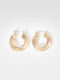 Circular Textured Hoop Earrings