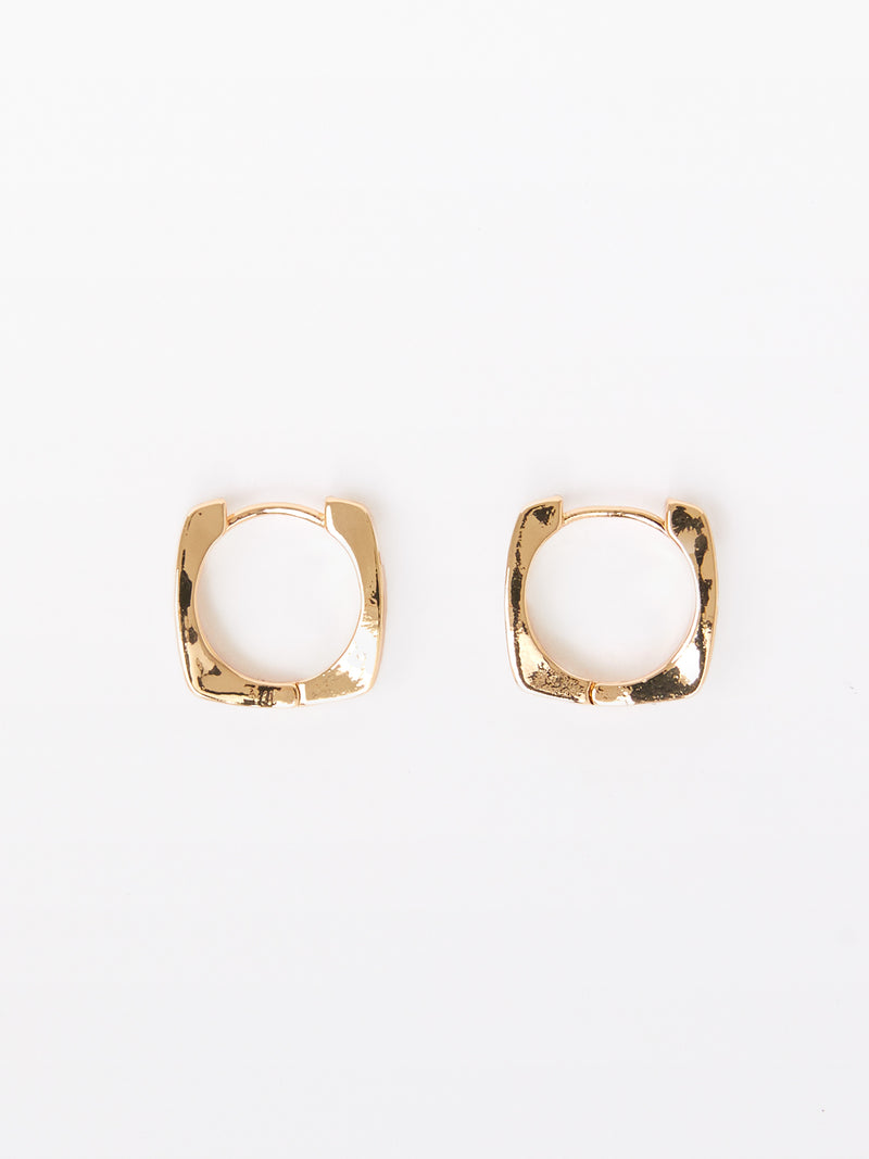 Square Huggie Hoop Earrings