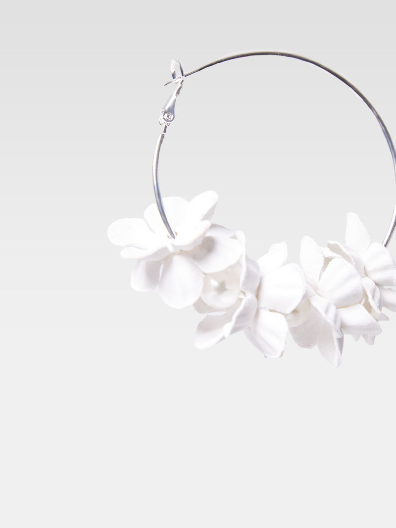 Metal Floral Earrings