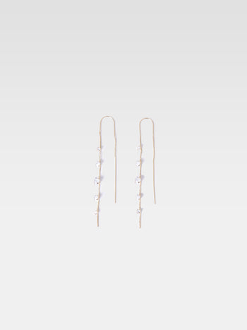 Long Diamante Threader Earrings
