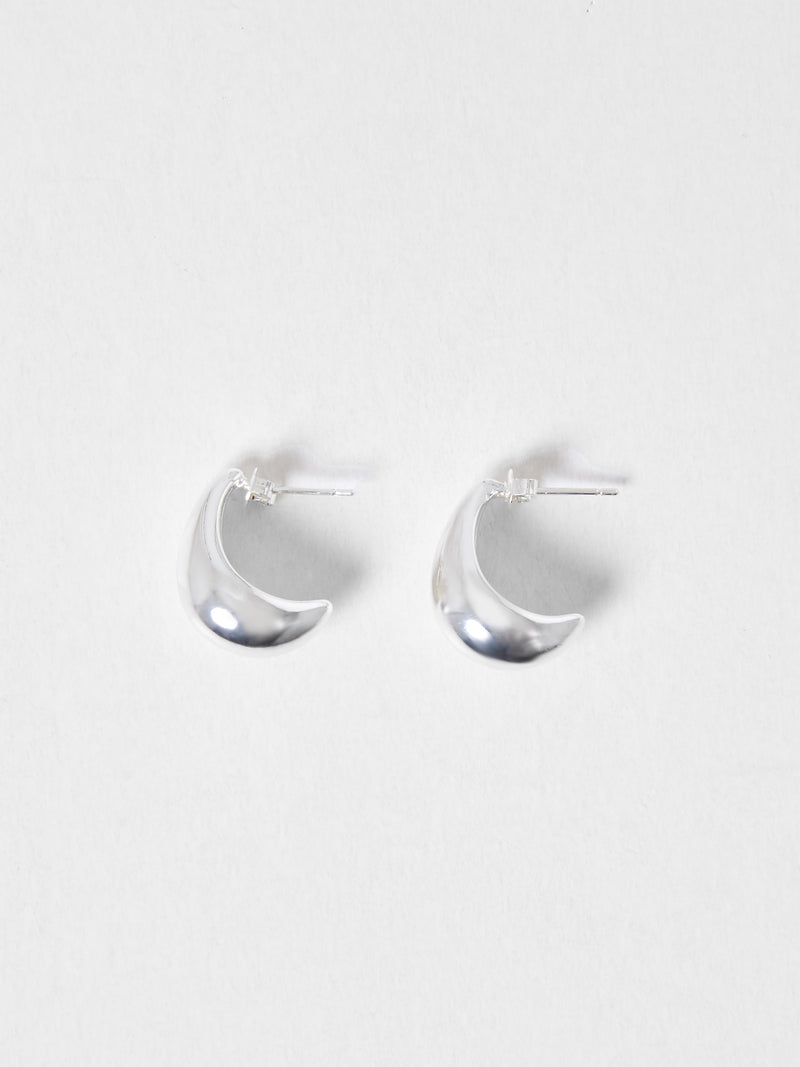Silver half hoop earrings hotsell