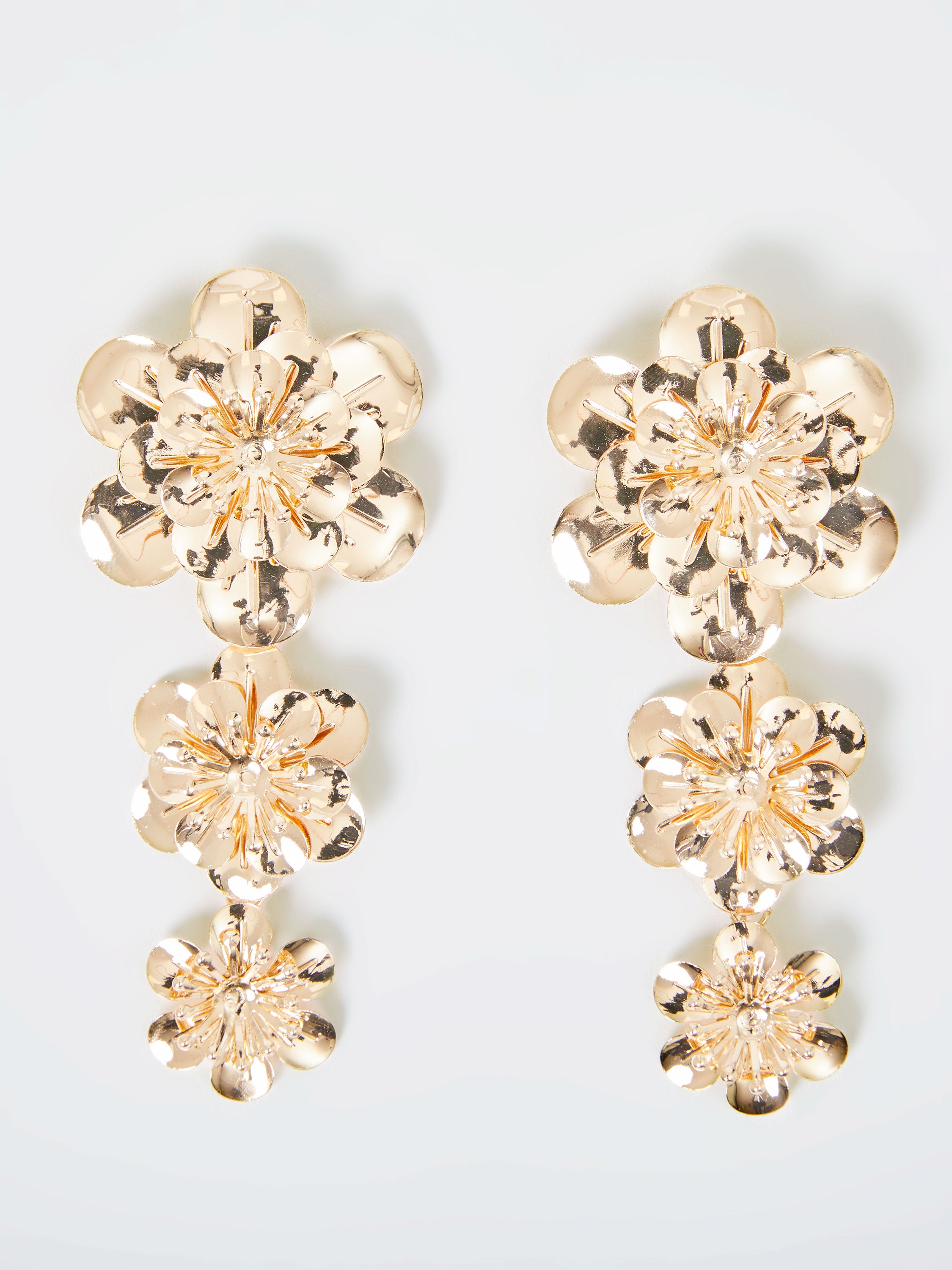 Flower drop earrings sales