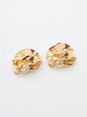 Ruched Oversized Stud Earrings